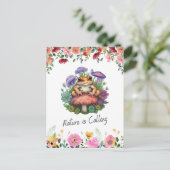 Kikker en paddenstoel briefkaart (Staand voorkant)