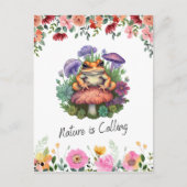 Kikker en paddenstoel briefkaart (Voorkant)