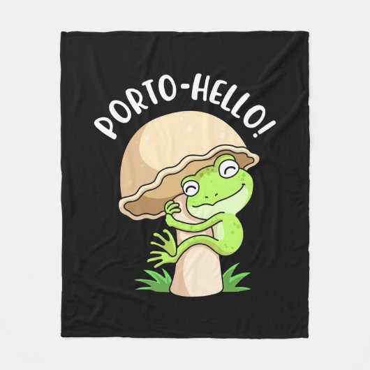 Kikker en paddenstoel fleece deken (Voorkant)