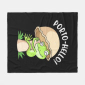 Kikker en paddenstoel fleece deken (Voorkant (Horizontaal))