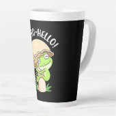 Kikker en paddenstoel latte mok (Rechterhoek)