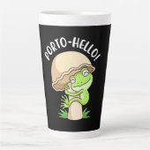 Kikker en paddenstoel latte mok (Voorkant)