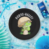 Kikker en paddenstoel papieren bordje (Feest)