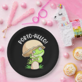 Kikker en paddenstoel papieren bordje (Feest)