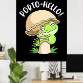 Kikker en paddenstoel poster (Thuiskantoor)