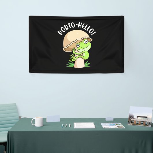 Kikker en paddenstoel spandoek (Beurs)