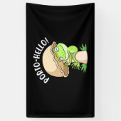 Kikker en paddenstoel spandoek (Verticaal)