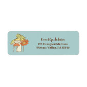 Kikker- en paddenstoelen Katoeages — Terugkeeradre Etiket (Voorkant)