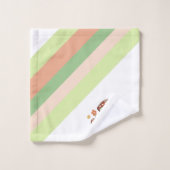 Kikker en paddenstoelen met strepen bad handdoek (Wasdoekje)