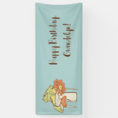  Kikker en paddenstoelen op maat Spandoek (Verticaal)