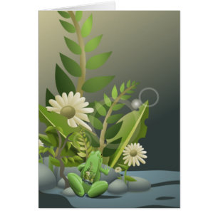 Kikker en Plant Tattoo Kaart