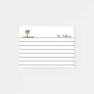 Kikker en potlood, gelooid post-it® notes
