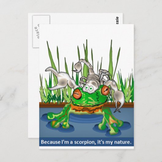 Kikker en Scorpion Briefkaart (Voorkant / Achterkant)