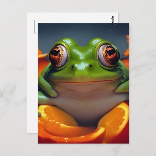 Kikker en Sinaasappel Briefkaart (Voorkant / Achterkant)