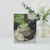 Kikker en unicorn briefkaart (Staand voorkant)