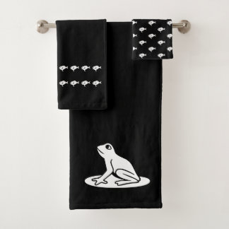 Kikker en Vis Bad Zwart-wit handdoekset Handdoek