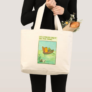  kikker en vis lezen Canvas tas