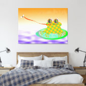 Kikker en vlieg canvas afdruk (Insitu (Slaapkamer))