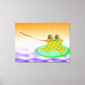 Kikker en vlieg canvas afdruk (Voorkant)