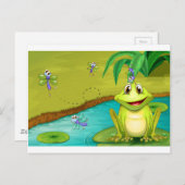 Kikker en vliegen briefkaart (Voorkant / Achterkant)