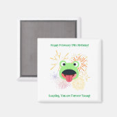 Kikker en vuurwerk ontwerp magneet (Voorkant / Achterkant)