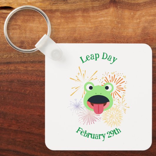 Kikker en vuurwerk ontwerp sleutelhanger (Voorkant)