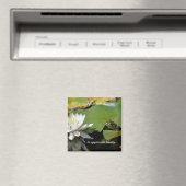 Kikker en water Lily Inspirerend Quote Magnet (Insitu (Vaatwasser))