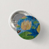 Kikker- en waterlappen Badge Ronde Button 3,2 Cm (Voorkant /achterkant)