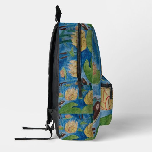 Kikker en waterlib bedrukte rugzak (Links)