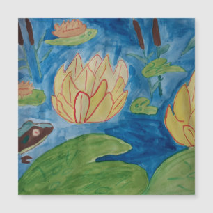 Kikker en waterlib Magnetische Kaart
