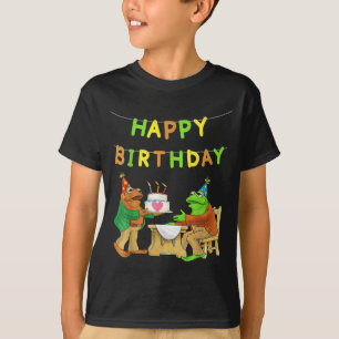 Kikker en zoon gelukkige verjaardagcute grafisch o t-shirt
