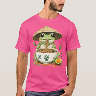Kikker Eten Ramen Japanse Art Schattigee Anime Lov T-shirt