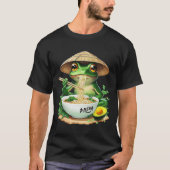 Kikker Eten Ramen Kawaii Neko Japanse Noedels Ani T-shirt (Voorkant)