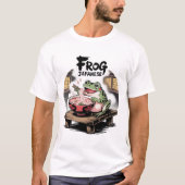 Kikker Eten Ramen Kawaii Neko Japanse noedels T-shirt (Voorkant)