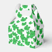 Kikker First Birthday party Croaking Green Glitter Bedankdoosjes (Achterkant)