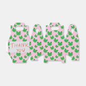 Kikker First Birthday party Croaking Green Glitter Bedankdoosjes (Uitgevouwen)