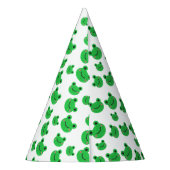 Kikker First Birthday party Croaking Green Glitter Feesthoedjes (Achterkant)