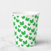 Kikker First Birthday party Croaking Green Glitter Papieren Bekers (Achterkant)