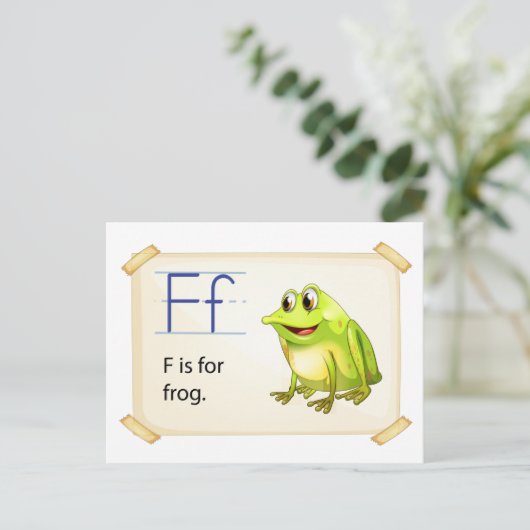 Kikker-flashcard Briefkaart (Staand voorkant)