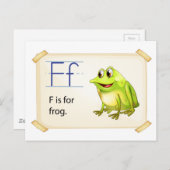 Kikker-flashcard Briefkaart (Voorkant / Achterkant)