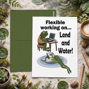 Kikker Flexibel Werken Kantoor Humor Feest Briefkaart