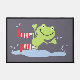 Kikker Font Porch Mat, Dancing Frog Welkom Deurmat