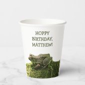 Kikker foto gepersonaliseerde partij papieren bekers (Achterkant)