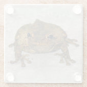 Kikker Fotovierkant Glass Onderzetter Glazen Onderzetter (Achterkant)