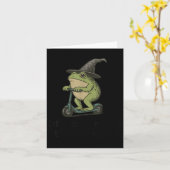 Kikker Gaat Domme Stunts Uithalen, Grappige Whimsi Kaart (Gele Bloem)