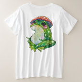 Kikker genaamd Clover Grote Maat T-shirt (Design achterkant)