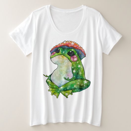 Kikker genaamd Clover Grote Maat T-shirt (Design voorkant)