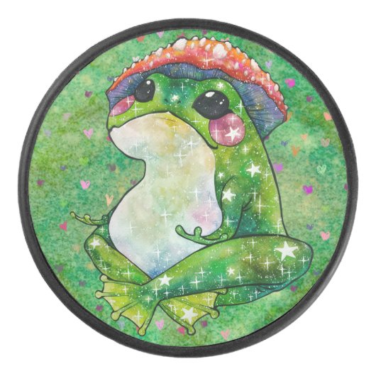 Kikker genaamd Clover Hockey Puck (Voorkant)