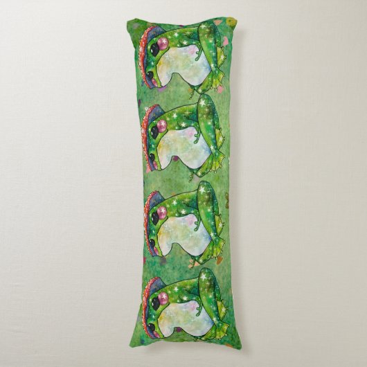 Kikker genaamd Clover Lichaamskussen (Voorkant Verticaal)