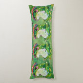 Kikker genaamd Clover Lichaamskussen (Achterkant (Verticaal))